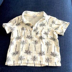 Linen Palm Tree Shirt